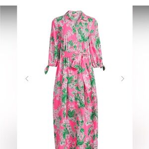 Lilly Pulitzer Amrita shirt dress in Roxie Pink floral